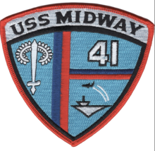 4.5&quot; Navy Uss CV-141 Midway Embroidered Patch - £22.74 GBP
