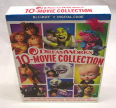 DREAMWORKS 10 Movie Blu-ray Collection Croods Spirit Croods Home Trolls Dragon - $24.74