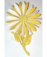 Vintage Hedy Enamel Daisy Flower Pin/brooch White Yellow Hippie Love Wed... - $20.42 CAD