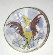 Vintage Italian Art Pottery Pin Crane/Bird Handmade Italy Ceramic mid-ce... - $15.00