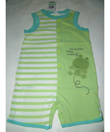 First Impressions Baby Boy Stripe/Solid Romper, Green Frog. Sz.12 Months, NWT - $9.99