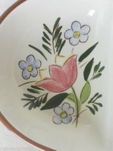Stangl Pottery Divided Serving Bowl Handpainted Country Garden Oval Dish Floral - £23.94 GBP