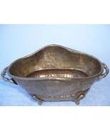 CHARMING OVAL SMALL BRASS CONTAINER FOR FLOWERS CANDY ETC - £4.96 GBP