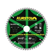 Wood Circular Saw Blade - 8-1/2 Inch Tct Cutting Blade 60T Tungsten, Pla... - $29.99