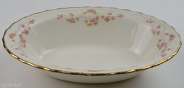 Pope Gosser China Florence Scalloped Pattern Oval Vegetable Bowl 3025 Pink Rose - £20.04 GBP