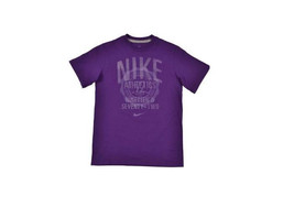 BOY&#39;S YOUTH KIDS NIKE ATHLETICS SINCE 1972 CREW TEE T SHIRT PURPLE NEW $... - $16.99