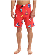 Men&#39;s Guy&#39;s Vans Sail Boats Board Shorts Red Swim Suit Wear Shorts New $65 - £29.02 GBP