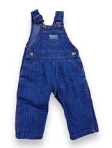 Vtg Oshkosh B’gosh Denim Blue Red Pinstripe USA Made Infant Baby Overall... - $28.22