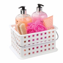 Plastic Shower Storage Basket with Handle, Small, White - $35.63
