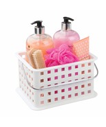 Plastic Shower Storage Basket with Handle, Small, White - $35.63