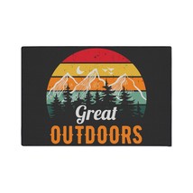 Custom Heavy Duty Floor Mat Personalized Outdoor Retro Sunset Mountain Great Out - £36.31 GBP+