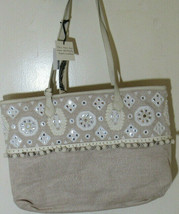 NWT&#39;s! Angel by L. Martino Extra-Large Boarding Tote Natural - £15.97 GBP