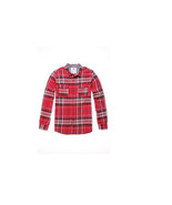 MEN&#39;S GUY&#39;S ON THE BYAS FLAIR FLANNEL WOVEN RED PLAID BUTTON-UP SHIRT NE... - £31.38 GBP