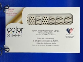 Color Street Nail Polish Strips POLKA DOT COM Long Lasting 16 Pack FDL041 - £8.09 GBP