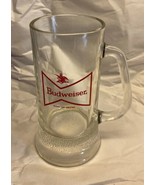 Budweiser Red Logo Beer Glass with Handle 16 oz  Wide Base Gift - £10.54 GBP