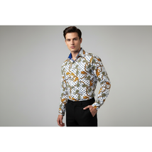 Mens Sports Dress Shirts By AXXESS From Turkey 100% Egyptian Cotton 622-04 White image 10