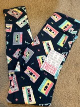 Tween kids LulaRoe Tape Cassette 90s Vintage blue Print Print Fits 00/0 - $15.79