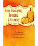 Happy Thanksgiving Grandma &amp; Grandpa - Thanksgiving Greeting Card - 08151 - $54.54 MXN