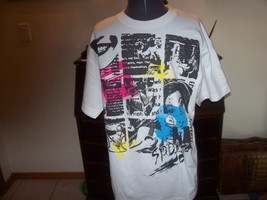 MEN&#39;S SPLIT 9 PICTURE SCENE WHITE W/ MULTICOLORED BASEMENT TEE T SHIRT N... - $9.99