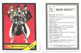 Marvel Universe Series 1 Trading Card #73 Moon Knight 1987 Comic Images MISCUT - £25.73 GBP