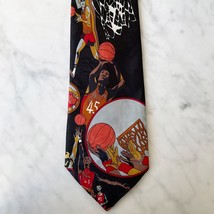 Basketball Players 45 41 Neck Tie - Renaissance Hand Made - Black Red Gr... - £14.91 GBP