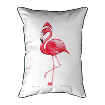 Betsy Drake Flamingo Santa Small Pillow 11x14 - £38.80 GBP