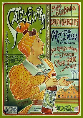 8716.Decoration Poster.Home Room wall art design.Catz Elixer.Art Nouveau.Belgium