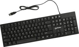 Manhattan Wired Computer Keyboard Black (179324) USB Connection, - $7.20