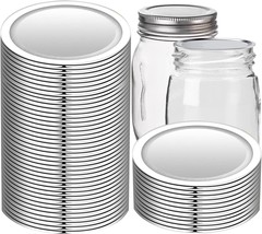 50 Pcs Regular Mouth Canning Lids For Mason Jar Split-type Lid Leak Proof 86mm - £10.46 GBP
