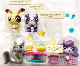 Littlest Pet Shop Birthday Party Lot 4 Figures Dogs Bunny Squirrel Panda... - £6.45 GBP