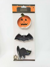 Metal Cookie Cutter Set - New - Pumpkin, Bat, Cat - £7.84 GBP