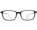 Moleskine Eyeglasses Frames MO1117 00 Matte Black Gray Square Full Rim 5... - $93.52
