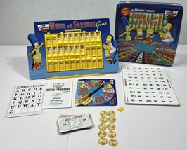 The Simpsons Wheel of Fortune Deluxe Board Game Complete in Collector&#39;s Tin - £11.71 GBP