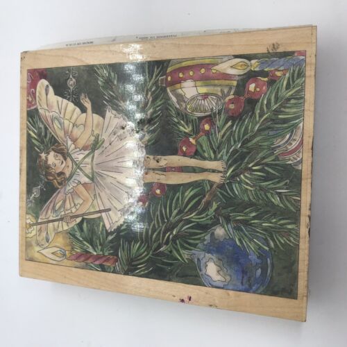 Vtg Stamps Happen Christmas Tree Flower Fairy #90023 Cicely Mary Barker 1998 - £10.19 GBP