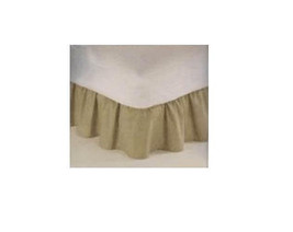 BED REGAL BROWN STONE/BEIGE/TAN 14&#39; DROP FULL BEDSKIRT NEW BED SKIRT - $23.94 CAD