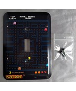 PAC-MAN Black Light Switch Wall Cover Plate w/ Screws, NAMCO Game Room D... - $220.70 MXN