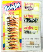 Vintage Knight LiteJig Fishing Lure Rubber Jig 15 Piece Card Display USA... - £30.37 GBP
