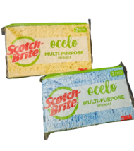 Scotch-Brite Ocelo Multi-Purpose Sponges  6 x 3.5 x 1.5&quot; Yellow Safe 2 p... - $165.43 MXN