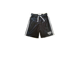 Men&#39;s Guys Aeropostale Black Basketball Athletic Shorts White Stripes New $40 - £23.17 GBP