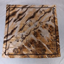 Oscar De La Renta Silk Scarf Animal Print 34&quot; x 34&quot; Square - £16.49 GBP