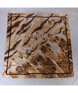 Oscar De La Renta Silk Scarf Animal Print 34&quot; x 34&quot; Square - £17.52 GBP