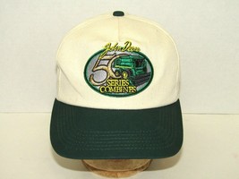 John Deere 50 Series Combines Snap Back Cream &amp; Green Adjustable Hat K P... - $16.83