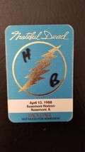 Grateful Dead - Vintage Original Rosemont 4/13/88 Concert Cloth Backstage Pass - £34.37 GBP