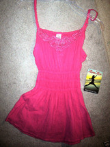 Women&#39;s/Jrs Lucy Love Tank Top Size Small Pink Lace Elastic Wasteband New $25 - £11.85 GBP