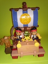 Jake &amp; the Neverland Pirates Ship Sail Wagon with Figures Disney Fisher Price - £17.58 GBP