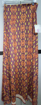 NEW LuLaRoe Medium Royal Blue Orange Yellow Gold Geometric Slinky Maxi Skirt - £35.02 GBP