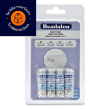 Beadalon Crimp Tube Assorted Sizes Variety Pack Silver Plated -  - £17.53 GBP