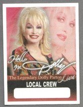 DOLLY PARTON 2004 I&#39;m Dolly Concert Tour LOCAL CREW Satin Pass COUNTRY M... - $368.88 MXN