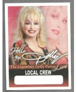DOLLY PARTON 2004 I&#39;m Dolly Concert Tour LOCAL CREW Satin Pass COUNTRY M... - $362.50 MXN