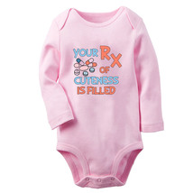 Your RX of Cuteness is Filled Funny Romper Newborn Baby Bodysuits Kids Jumpsuits - £8.88 GBP